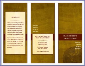 Tri Fold Brochure Template Word Download