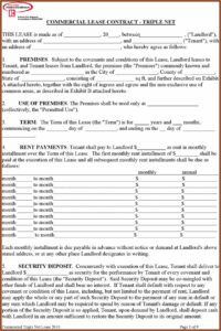 Triple Net Lease Agreement Pdf