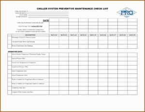 Ups Maintenance Checklist Template