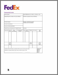 Us Customs Proforma Invoice Template