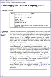 Va Home Loan Eligibility For Surviving Spouse Form