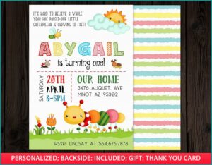 Very Hungry Caterpillar Birthday Invitations