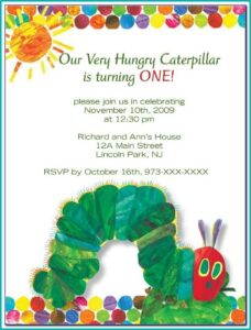 Very Hungry Caterpillar Electronic Invitation