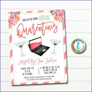 Virtual Happy Hour Invite Template Free