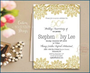 Walmart Photo 50th Anniversary Invitations