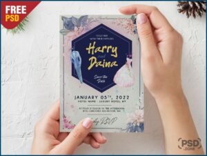 Wedding Invitation Card Template Psd