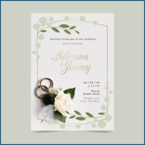 Wedding Invitation Card Template With Photo