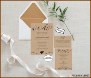 Wedding Invitation Details Card Template