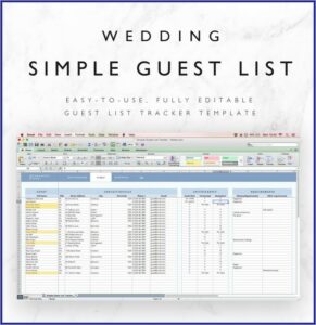 Wedding Rsvp Template Excel