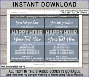 Work Happy Hour Invite Template Free