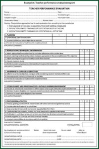 Work Performance Evaluation Form Pdf
