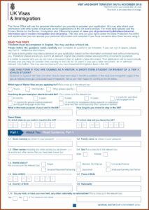 Www Uk Visit Visa Application Form