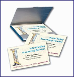 2 Sided Business Card Template Word