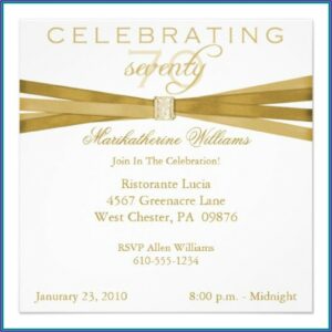 60th Birthday Email Invitation Templates