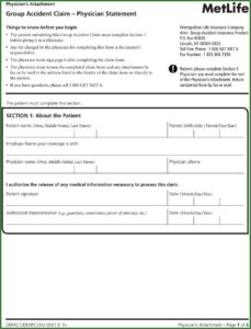 Accident Insurance Claim Form Pdf