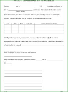 Affidavit Of Heirship Form Arkansas