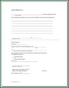 Affidavit Template South Africa Proof Of Residence Pdf