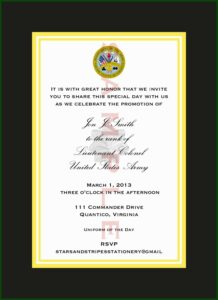 Army Retirement Ceremony Invitation Template
