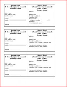 Bbq Plate Sale Ticket Template Word