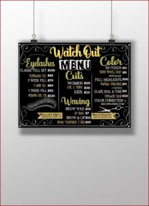 Beauty Salon Service Menu Template