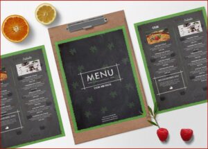 Bi Fold Menu Template Free