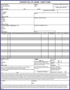 Bill Of Lading Pdf Form