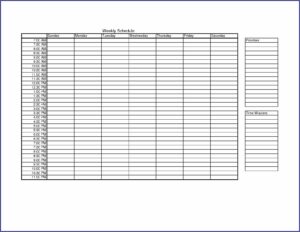 Blank Employee Schedule Template