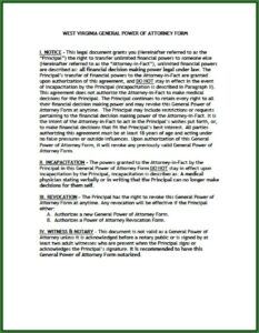 Blank General Power Of Attorney Form