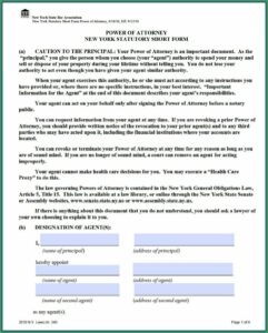 Blank General Power Of Attorney Form Pdf
