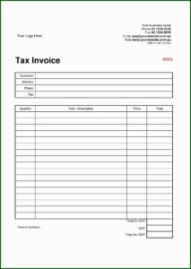 Blank Invoice Template For Word