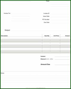 Blank Invoice Template Free Pdf