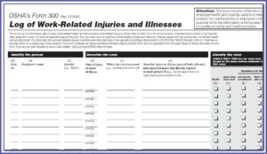 Blank Osha 300a Form