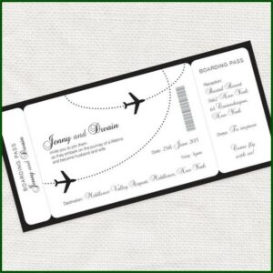Boarding Pass Wedding Invitation Printable