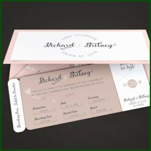Boarding Pass Wedding Invitations Template