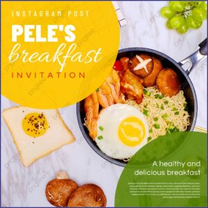 Breakfast Invitation Card Template