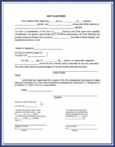 Broward County Quit Claim Deed Form Free