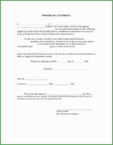 Business Power Of Attorney Form