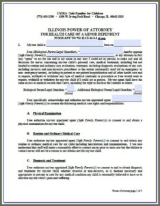 Business Power Of Attorney Form Illinois