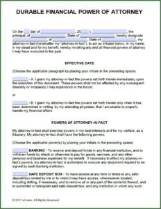 Business Power Of Attorney Template Free