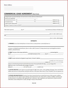 Business Property Lease Agreement Template Free