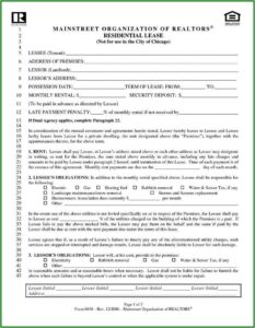 California Residential Lease Agreement