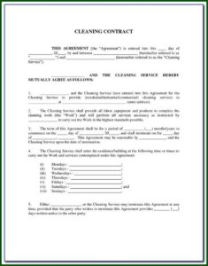 Carpet Cleaning Contract Template