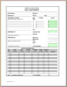Cash Drawer Reconciliation Form