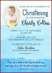 Child Christening Invitation Template