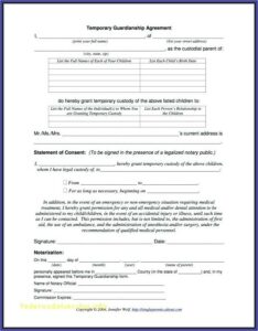 Child Custody Agreement Template Nc