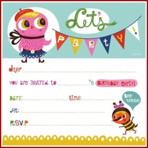 Children's Birthday Party Invitation Templates Free