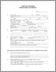 Christian Marriage Counseling Intake Form