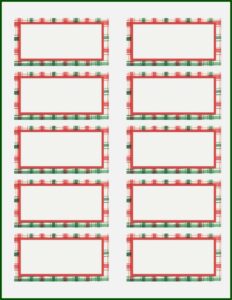 Christmas Return Address Labels Templates