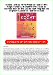 Cogat Form 7 Level 8 Pdf
