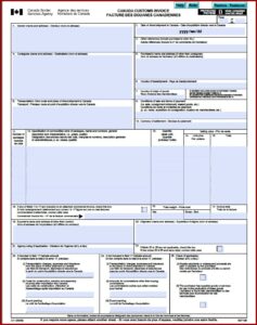 Commercial Invoice Template Canada
